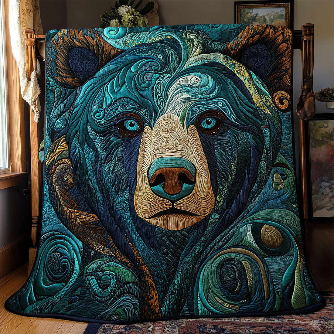 Sacred Bear Quilt Blanket