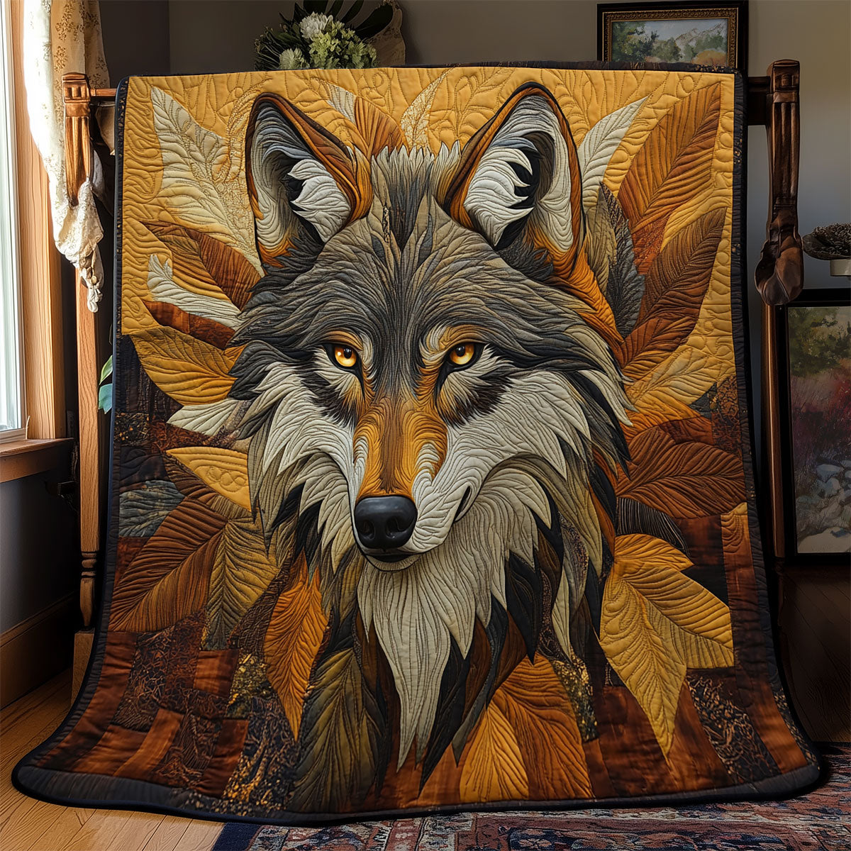 Spirit of the Wolf Quiet Moments Quilt Blanket