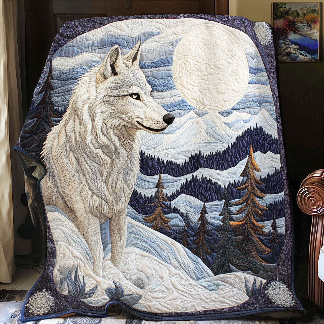 Twilight Wolf Quilt Blanket