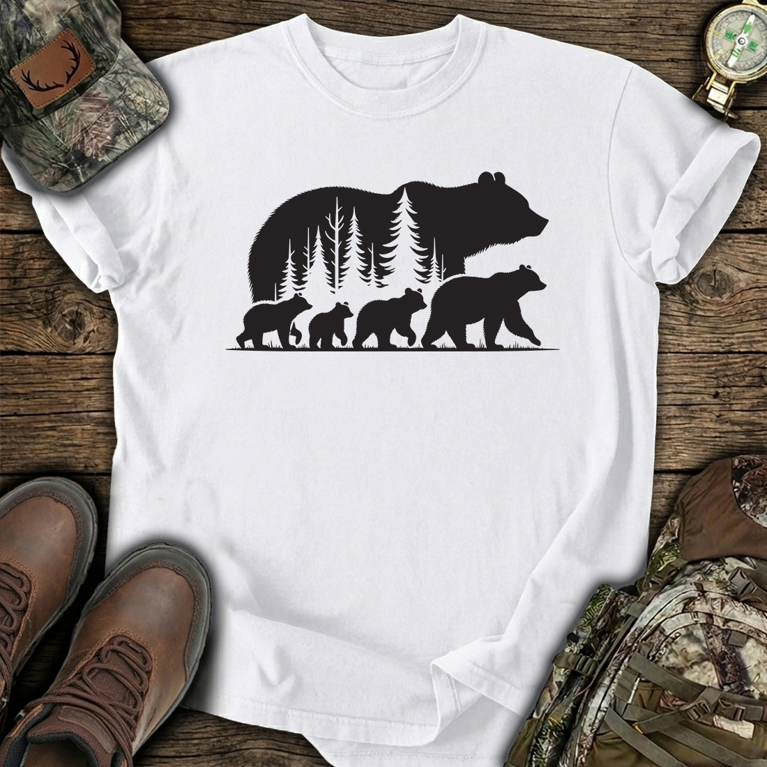 Bear Family Forest T-Shirt